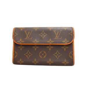Louis Vuitton Monogram Leather Brown Pochette Florentine Waist Pouch